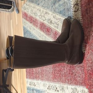 Nine West Brown Leather Riding Boot